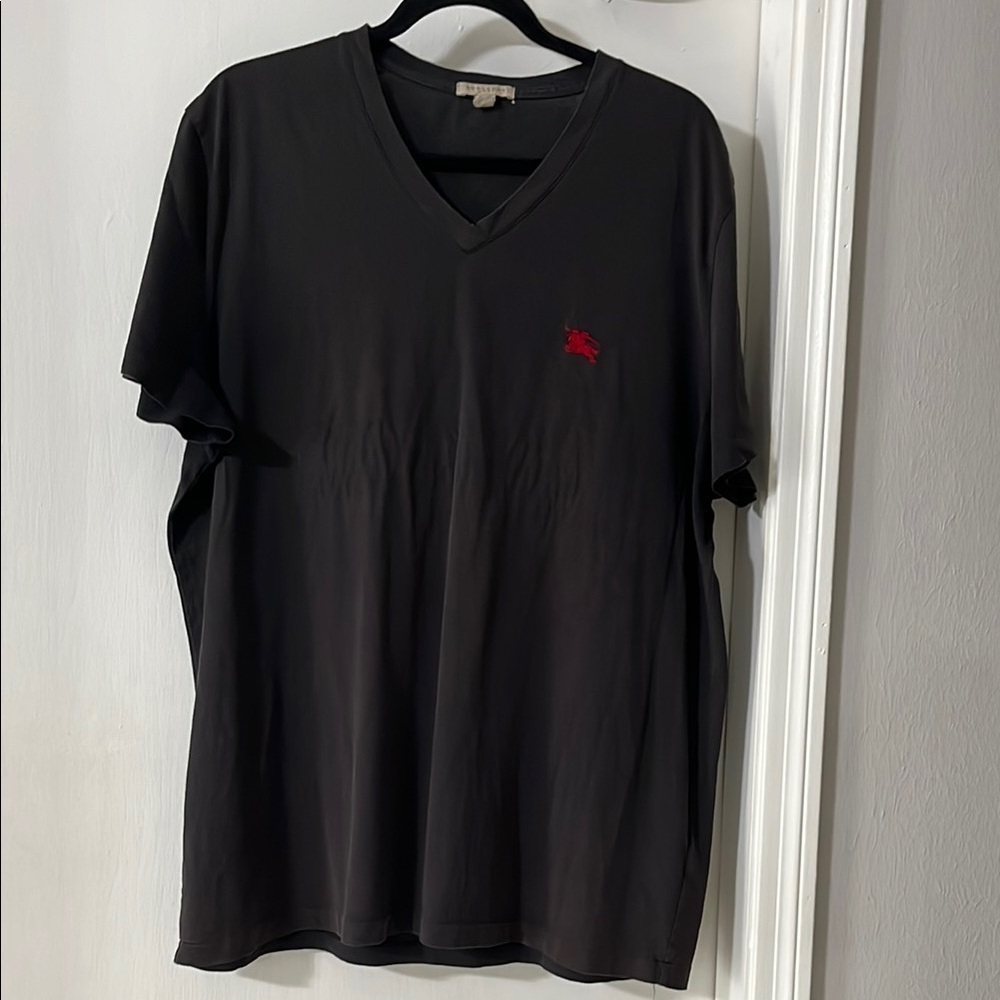 Burberry Black V-Neck T-Shirt